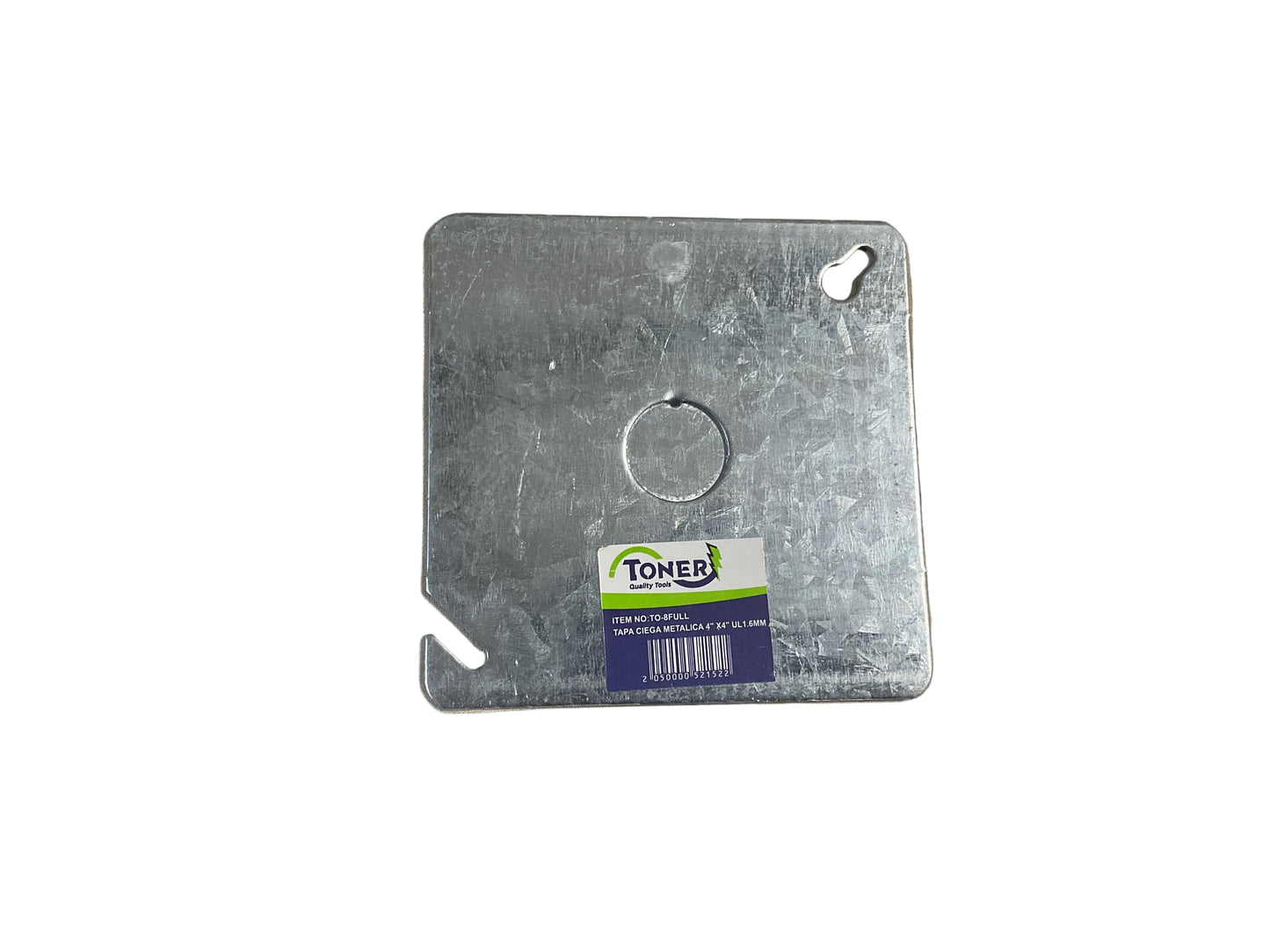 TÓNER. Tapa ciega metálica 4x4”