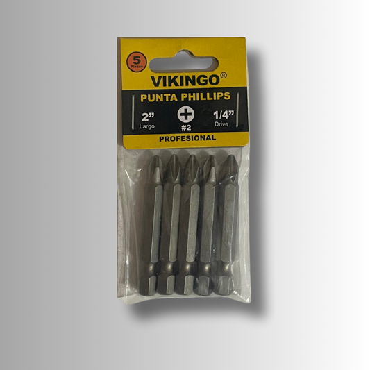 Punta Philips para taladro. 5 pack.