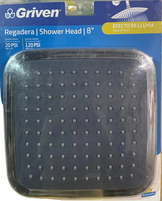 Griven. Regadera efecto de lluvia cuadrada.